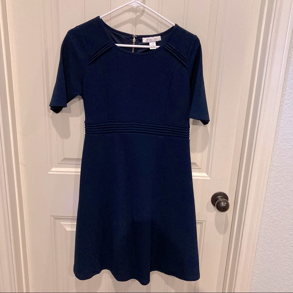 Navy maternity dress